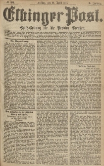 Elbinger Post, Nr.93 Freitag 21 April 1876, 3 Jh