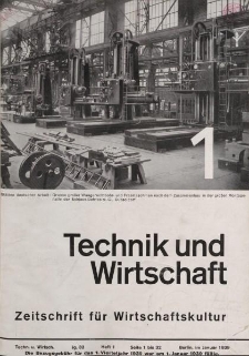 Technik und Wirtschaft, Heft 1