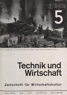 Technik und Wirtschaft, Heft 5