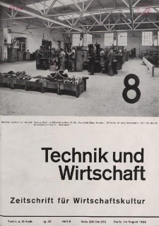 Technik und Wirtschaft, Heft 8