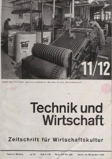 Technik und Wirtschaft, Heft 11/12