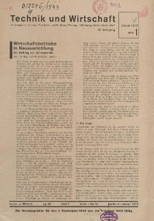 Technik und Wirtschaft, Heft 1