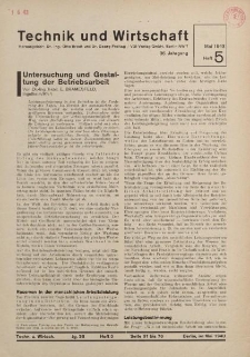 Technik und Wirtschaft, Heft 5