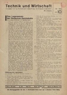 Technik und Wirtschaft, Heft 10