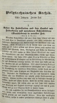 Polytechnisches Archiv, Erster Jahrgang, Zweites Heft