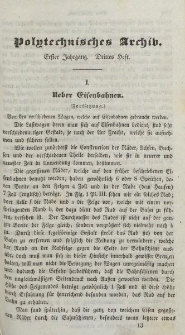 Polytechnisches Archiv, Erster Jahrgang, Drittes Heft