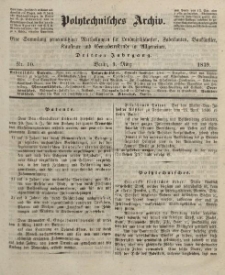 Polytechnisches Archiv, Dritter Jahrgang, Nr.10