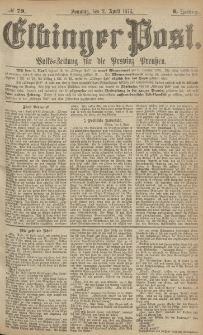 Elbinger Post, Nr.79 Sonntag 2 April 1876, 3 Jh