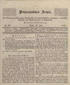Polytechnisches Archiv, Dritter Jahrgang, nr.25