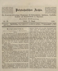 Polytechnisches Archiv, Dritter Jahrgang, Nr.32