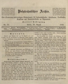 Polytechnisches Archiv, Dritter Jahrgang, Nr.34