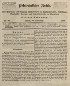 Polytechnisches Archiv, Dritter Jahrgang, Nr.39