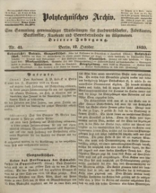 Polytechnisches Archiv, Dritter Jahrgang, Nr.41