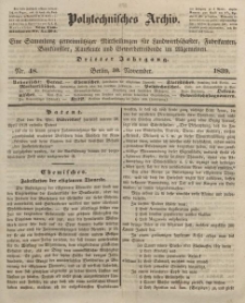 Polytechnisches Archiv, Dritter Jahrgang, Nr.48