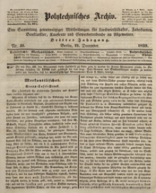 Polytechnisches Archiv, Dritter Jahrgang, Nr.51
