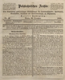 Polytechnisches Archiv, Dritter Jahrgang, Nr.52