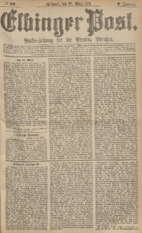 Elbinger Post, Nr.69 Mittwoch 22 März 1876, 3 Jh