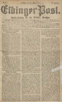 Elbinger Post, Nr.71 Freitag 24 März 1876, 3 Jh