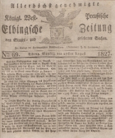 Elbingsche Zeitung, No. 69 Montag, 27 August 1827
