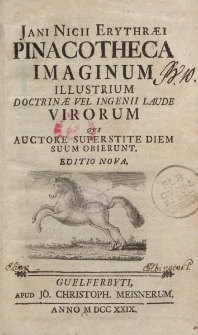 Jani Nicii Erythraei Pinacotheca imaginum illustrium doctrinae vel ingenii laudae virorum [...]