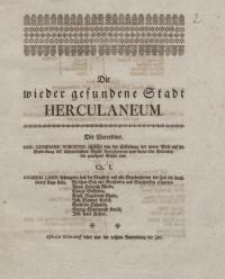 Die wieder gefundene Stadt Herculaneum