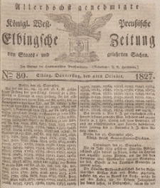 Elbingsche Zeitung, No. 80 Donnerstag, 4 Oktober 1827