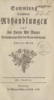 Sammlung brauchbarer Abhandlungen aus des Herrn Abt Rozier Beobachtungen über die Natur und Kunst. Zweeter Band