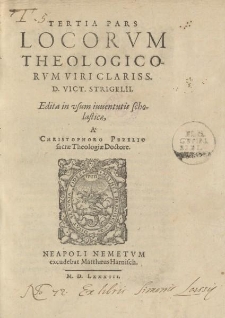 Tertia pars locorvm theologicorvm […]
