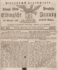 Elbingsche Zeitung, No. 85 Montag, 22 Oktober 1827