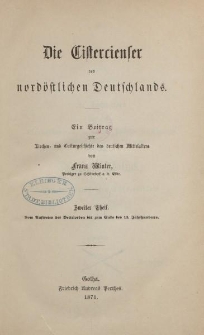 Die Cistercienser des nordöstlichen Deutschlands