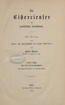 Die Cistercienser des nordöstlichen Deutschlands