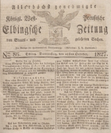Elbingsche Zeitung, No. 86 Donnerstag, 25 Oktober 1827