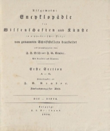 Allgemeine Encyklopädie der Wissenschften und Künste […] Erste Section A-G […] Fünfundzwanzigster Theil