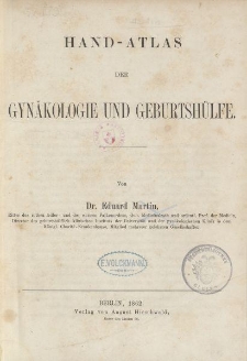 Hand-Atlas der Gynäkologie und Geburtshülfe