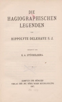 Die hagiographischen Legenden