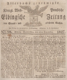 Elbingsche Zeitung, No. 98 Donnerstag, 6 Dezember 1827