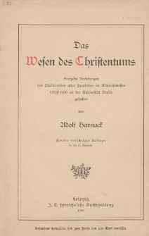 Das Wesen des Christentums […] von Adolf Harnack