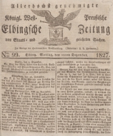 Elbingsche Zeitung, No. 99 Montag, 10 Dezember 1827
