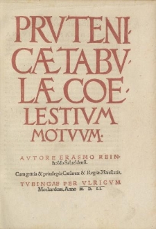 Prutenicae tabulae coelestium motuum