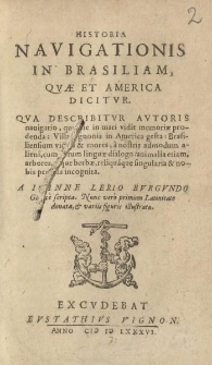 Historia navigationis in Brasiliam [...]