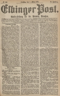 Elbinger Post, Nr.56 Dienstag 7 März 1876, 3 Jh