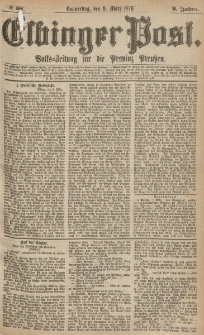 Elbinger Post, Nr.58 Donnerstag 9 März 1876, 3 Jh