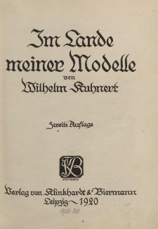 Im Lande meiner Modelle