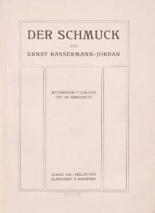Der Schmuck von Ernst Bassermann-Jordan