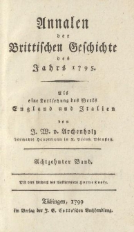Annalen der Brittischen Geschichte des Jahrs 1795 […] Achtzehnter Band