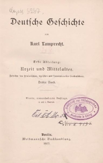 Deutsche Geschichte [&hellip;] Dritter Band
