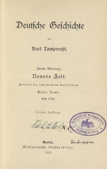 Deutsche Geschichte [&hellip;] F&uuml;nfter Band. Erste H&auml;lfte