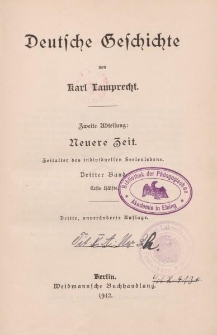 Deutsche Geschichte […] Siebenter Band. Erste Hälfte