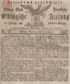 Elbingsche Zeitung, No. 27 Montag, 2 April 1827
