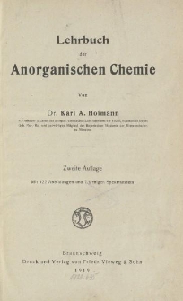 Lehrbuch der Anorganischen Chemie